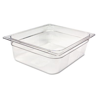 Rubbermaid Commercial COLD FOOD PANS, 1/2-SIZE, 7.88 QT, 10.38 X 12.8 X 4, CLEAR (124PCLE)