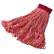 Rubbermaid Commercial Super Stitch Blend Mop Heads, Cotton/Synthetic, Large, Red (D253RED)