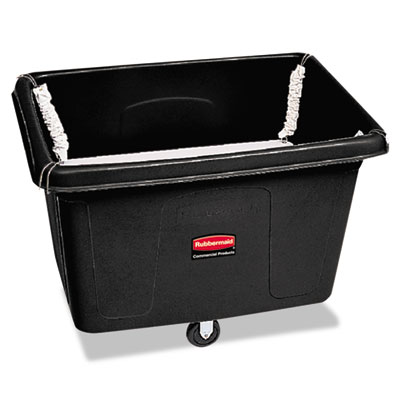 Rubbermaid Commercial Spring Platform Truck, Rectangular, 500 lb Capacity, Black (4611BLA)
