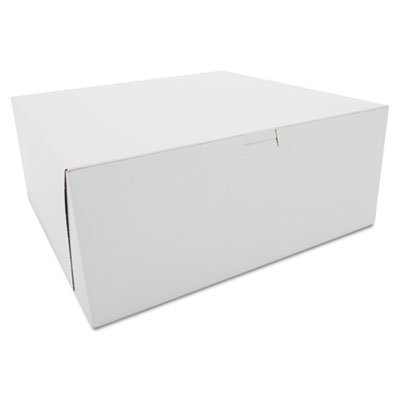 SCT White One-Piece Non-Window Bakery Boxes, 12 x 12 x 5, White, Paper, 100/Carton (0987)
