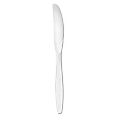 Dart Extra-Heavy Polystyrene Knives, White, Guildware Design, Bulk, 1,000/Case (GD6KW)