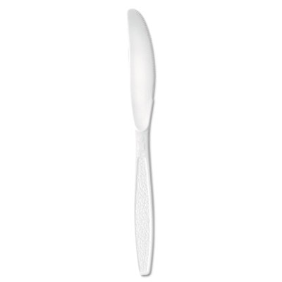 Dart Extra-Heavy Polystyrene Knives, White, Guildware Design, Bulk, 1,000/Case (GD6KW)