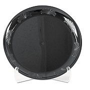 WNA Designerware Plastic Dinnerware, Plates, 10.25" dia, Black, 10/Pack, 18 Packs/Carton (DWP10144BK)