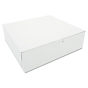 SCT White One-Piece Non-Window Bakery Boxes, 10 x 10 x 3, White, Paper, 200/Carton (0971)