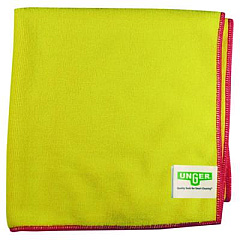 Unger SmartColor MicroWipes 4000, Heavy-Duty, 16 x 15, Yellow/Red, 10/Pack (MF40Y)