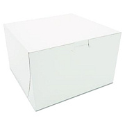 SCT White One-Piece Non-Window Bakery Boxes, 8 x 8 x 5, White, Paper, 100/Carton (09455)