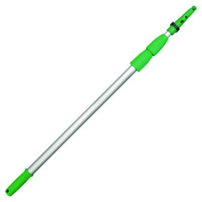 Unger Opti-Loc Aluminum Extension Pole, 14 ft, Three Sections, Green/Silver (ED450)