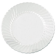 WNA Classicware Plates, Plastic, 6" dia, Clear, 18/Bag, 10 Bags/Carton (CW6180)