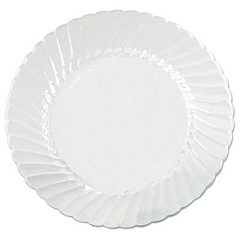 WNA Classicware Plates, Plastic, 6" dia, Clear, 18/Bag, 10 Bags/Carton (CW6180)