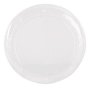 WNA Designerware Plastic Plates, 10.25" dia, Clear, 8/Pack, 18 Packs/Carton (DWP10144)
