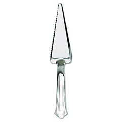 WNA Reflections Heavyweight Plastic Cake Cutter, Silver, 40/Carton (RFCTR)
