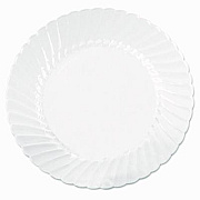WNA Classicware Plates, Plastic, 10.25" dia, Clear, 18/Bag, 8 Bags/Carton (CW10144)