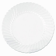 WNA Classicware Plates, Plastic, 10.25" dia, Clear, 18/Bag, 8 Bags/Carton (CW10144)