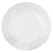WNA Classicware Plates, Plastic, 9" dia, Clear, 10/Bag, 18 Bags/Carton (CW9180)