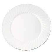 WNA Classicware Plastic Plates, 9" dia, White, 10/Pack, 18 Packs/Carton (CW9180W)