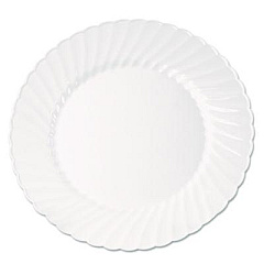 WNA Classicware Plastic Plates, 9" dia, White, 10/Pack, 18 Packs/Carton (CW9180W)