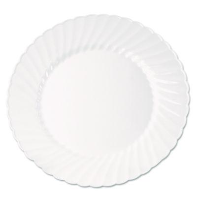 WNA Classicware Plastic Plates, 9" dia, White, 10/Pack, 18 Packs/Carton (CW9180W)