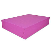 SCT Pink One-Piece Non-Window Bakery Box, 20 x 14.5 x 4, Pink, Paper, 50/Carton (0897)