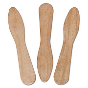 AmerCareRoyal Wooden Taster Spoons, 3.5", Natural, 1,000/Pack, 10 Pack/Carton (R832)