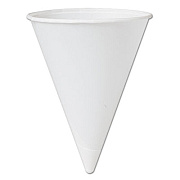 SOLO Bare Eco-Forward Treated Paper Cone Cups, ProPlanet Seal, 4.25 oz, White, 200/Bag, 25 Bags/Carton (42BR)
