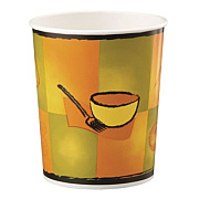Chinet Streetside Squat Paper Food Container, 32 oz, Streetside Design, 25/Bag, 20 Bags/Carton (70332)