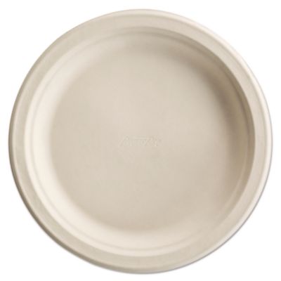 Chinet PaperPro Naturals Molded Fiber Dinnerware, Round Plates, 8.75" dia, White, 125/Pack, 4 Packs/Carton (25775)