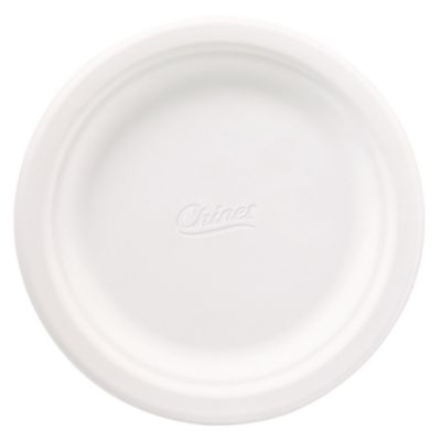 Chinet Classic Paper Plates, 6.75" dia, White, 125/Pack, 8 Packs/Carton (21226CT)
