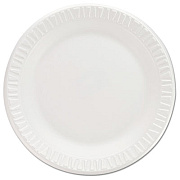 Dart Non-Laminated Foam Dinnerware, Plates, 7" dia, White, 125/Pack, 8 Packs/Carton (7PWCR)