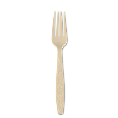 Dart Sweetheart Guildware Polystyrene Forks, Champagne, 100/Box, 10 Boxes/Carton (GBX5FK)