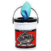 Brawny Professional Wet Hand Towels, 1-Ply, 8.6 x 12.2, Fresh Scent, Blue, 84/Pail, 6/Carton (21501)
