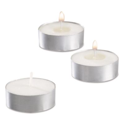 Sterno Tealight Candle, 5 Hour Burn, 0.5"h, White, 50/Pack, 10 Packs/Carton (40100)