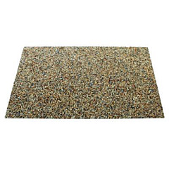Rubbermaid Commercial Landmark Series Aggregate Panel, For 50 gal Classic Container, 34.3 x 20.7 x 0.38, Stone, River Rock, 4/Carton (4004RIV)