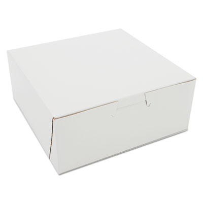 SCT White One-Piece Non-Window Bakery Boxes, 6 x 6 x 2.5, White, Paper, 250/Carton (0901)