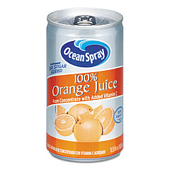 Ocean Spray 100% Juice, Orange, 5.5 oz Can (20453)