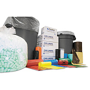 Inteplast Group High-Density Commercial Can Liners Value Pack, 60 gal, 12 microns, 43" x 46", Clear, 200/Carton (VALH4348N14)