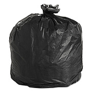 FlexSol HIGH DENSITY CORELESS CAN LINERS, 33 GAL, 0.87 MIL, 33" X 40", BLACK, 150/CARTON (BRSX40BK)