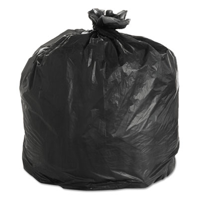 FlexSol HIGH DENSITY CORELESS CAN LINERS, 33 GAL, 0.87 MIL, 33" X 40", BLACK, 150/CARTON (BRSX40BK)
