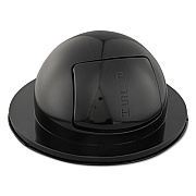 Rubbermaid Commercial DOMED DRUM LID WITH PUSH DOOR, ROUND, 24.5 X 12.25, BLACK (1855BLA)