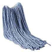 Rubbermaid Commercial Synthetic Blend Mop Head, 16 oz, 1" Headband, Blue, 6/Carton (F131SBL)
