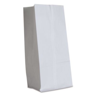 Ross & Wallace Paper Products Grocery Paper Bags, 16# Size, 40# Basis Weight, 7.75" x 4.75" x 16", White, 500/Bundle (GW16500)