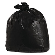 Trinity Plastics Low-Density Can Liners, 33 gal, 1.25 mil, 33" x 39", Black, Flat Pack, 100/Carton (ML3339H)