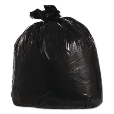 Trinity Plastics Low-Density Can Liners, 33 gal, 1.25 mil, 33" x 39", Black, Flat Pack, 100/Carton (ML3339H)