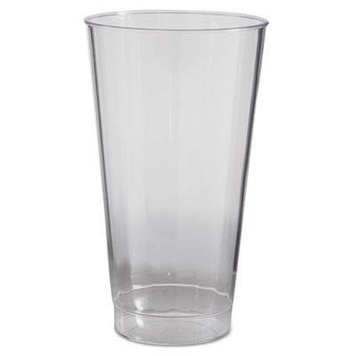 WNA Classic Crystal Tumblers, 16 oz, Plastic, Clear, Fluted, Tall, 20/Pack, 12 Packs/Carton (CC16240)