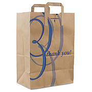 Duro Bag STOCK THANK YOU HANDLE BAGS, 12" X 17", BROWN, 300/CARTON (41265)