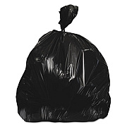 Heritage Linear Low-Density Can Liners, 45 gal, 0.55 mil, 40" x 46", Black, 250/Carton (H8046MK)