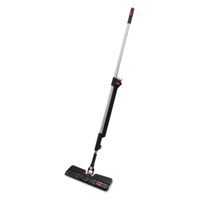 Rubbermaid Commercial HYGEN Pulse Executive Double-Sided Microfiber Spray Mop System, Black/silver, 55.8" (1863885)