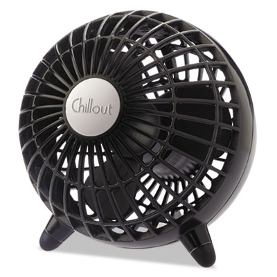 Honeywell Chillout USB/AC Adapter Personal Fan, Black, 6"Diameter, 1 Speed (GF3B)