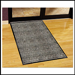 Guardian Silver Series Indoor Walk-Off Mat, Rectangular, Salt/Pepper/Black Plush Pile Surface, 36" x 60" (74030530)
