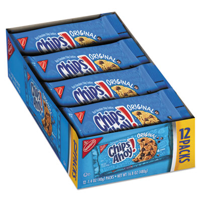 Nabisco Chips Ahoy Cookies, Chocolate Chip, 1.4 oz Pack (52220)