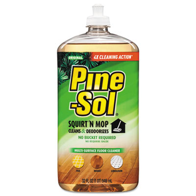 Pine-Sol Squirt 'n Mop Multi-Surface Floor Cleaner, 32 Oz Bottle, Original Scent (97348EA)